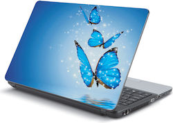 Laptop-Aufkleber Blaue Schmetterlinge 15,6" 37cm x 25cm Laptop-Aufkleber Blaue Schmetterlinge 15,6" 37cm x 25cm