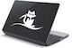 Αυτοκόλλητο Laptop Γάτα 20cm X 12cm Πxυ