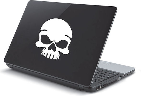 Αυτοκόλλητο Laptop Skull Πορτοκαλί