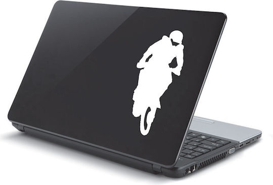 Αυτοκόλλητο Laptop Motocross Μπλε Σκούρο