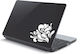 Laptop Sticker Abstract Flower Yellow