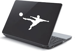 Αυτοκόλλητο Laptop Ποδοσφαιριστής Άσπρο