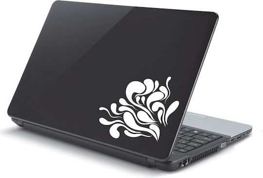 Αυτοκόλλητο Laptop Abstract Flower Πορτοκαλί