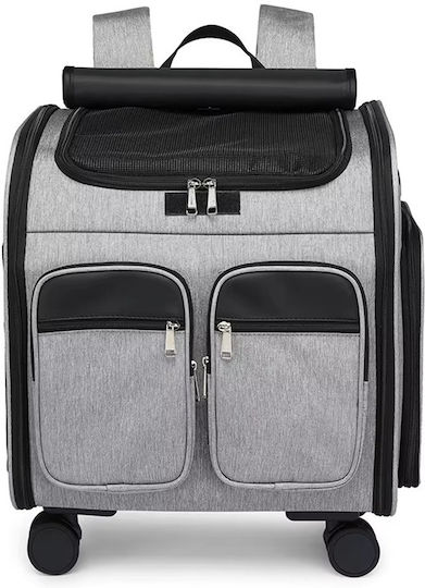 Dog/Cat Carrying Gray Trolley for 9kg Pets L41xW30xH43cm