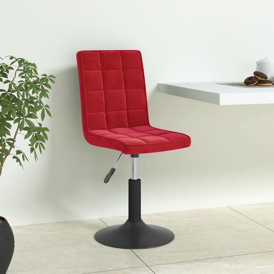 Taburete Bar Cu Spătar și Înălțime Reglabilă Burgundy Roșu 6 Buc 40x52x102.5-117.5 cm