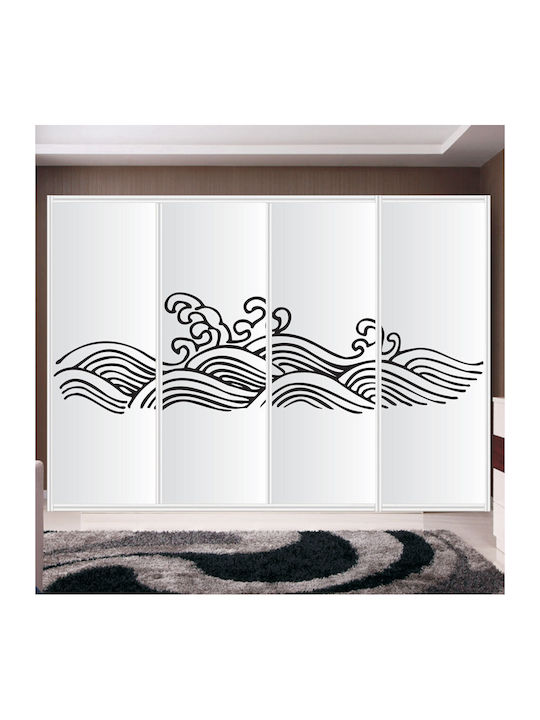 Decorative Wall Sticker Wardrobe Waves 1 Piece ...