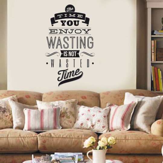 Decorative Wall Sticker Wasted Time 1 Piece 40x70cm Orafol