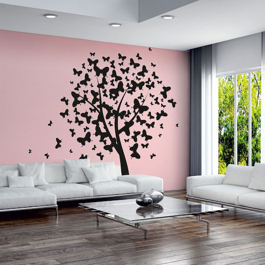 Wandsticker & Wandgemälde Schmetterlinge Baum 1 Stück 30x30cm Orafol