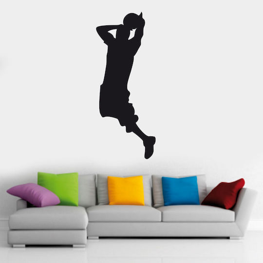 Basketball Wall Sticker 01 Magenta