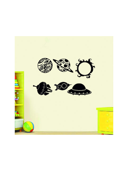 Dunkelblaue Planeten Wandsticker
