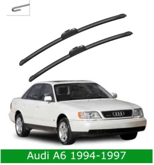 Front Wiper Blade Set Audi A6 1994-1997 550mm 530mm Bosch Aerotwin 3398000060 24" & 20" 2 Pieces