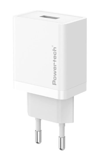 Powertech Φορτιστής Χωρίς Καλώδιο με Θύρα USB-A 12W Λευκός (PT-1320)