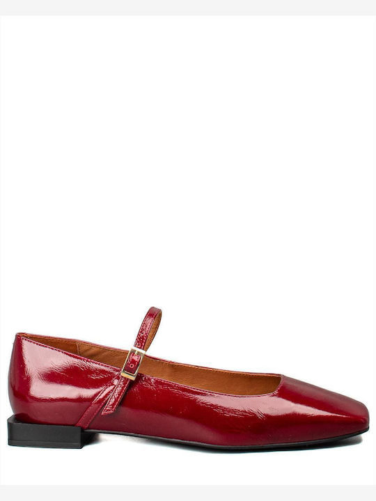 Angel Alarcon Lederne Damen Ballerinas in Rot F...