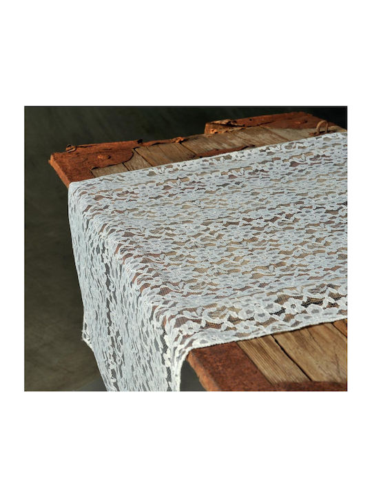 Ραννερ Δαντελα Λουλουδι Λευκό 34 Cm X 2.5 M Beauty Home