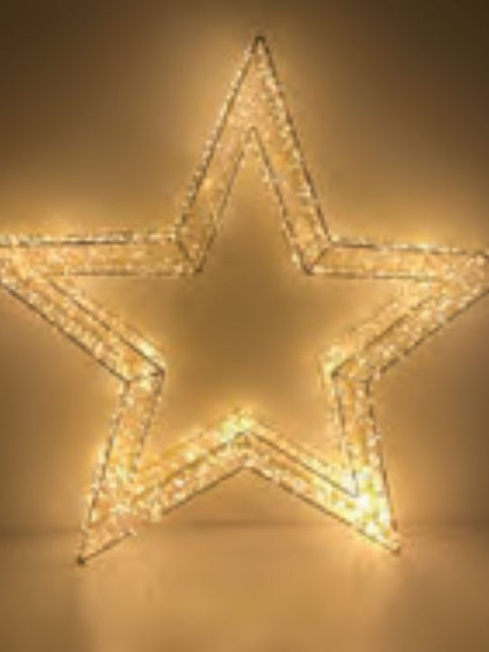 Lucas LED Weihnachtlicher Dekorativer Stern Beleuchtet Metallisch 38x38cm 1Stück