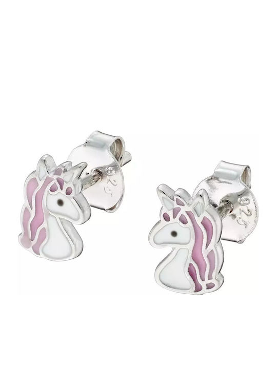 Oxzen Unicorn Детски Обеци Studs Еднорози от Сребро
