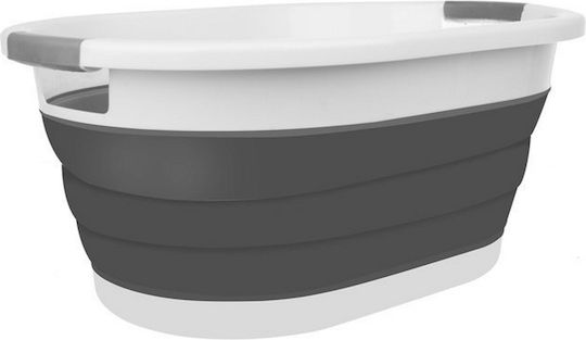Cadă pliabilă multifuncțională Idealstore Dimensiuni 38 X 53 X 6 15 24 cm Înălțime reglabilă pe 3 niveluri Material silicon-plastic Capacitate 25l Dotată cu mânere de transport