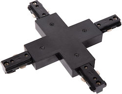 Lucide Track X-Verbinder 1-Phasen-Schienensystem Schwarz Verlängerung 09950 08 30