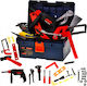 Idealstore Fulltools Tool Kit Includes 50 Tools Accessories Various Types Wrenches Screws Scraper Hacksaw Hammer Contains Storage Box