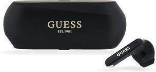Guess Elongated Metallic Earbud Bluetooth Handsfree Ακουστικά με Θήκη Φόρτισης Μαύρα