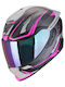 Scorpion Exo 1400 Evo II Air Accord Mat Black/Pink Motorcycle Helmet Full Face ECE 22.06 with Sun Visor