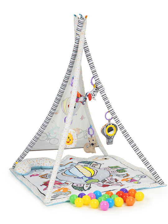 Spielzelt Matte 20 Farbige Bälle Ecotoys Spielzeug Cc8734 Grau