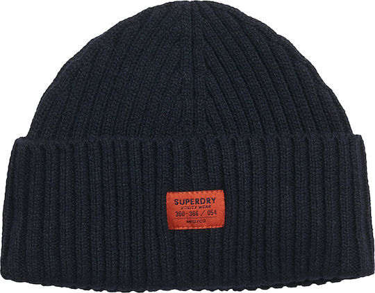 Beanie Beanie Knitted in Navy Blue color