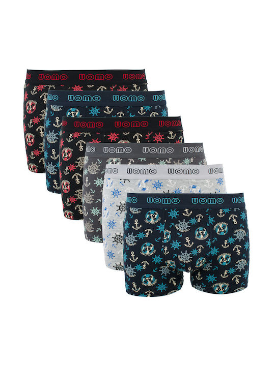 Uomo Men's Boxers multicolour 6Pack