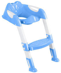 Kids Toilet Seats Reducer Idealstore Adjustable Height One Step Non-slip Feet Maximum Weight 50 Kg Detachable Ladder Ergonomic Foldable Blue