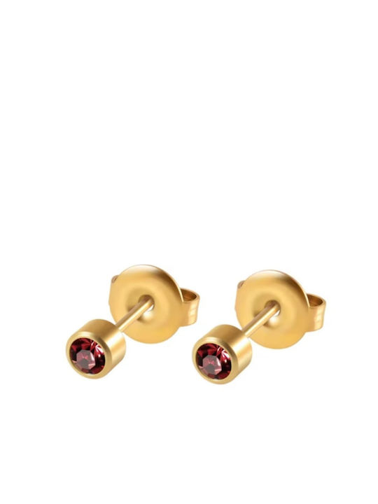 Amalfi Accessories Σκουλαρίκια από Ατσάλι Επιχρυσωμένα