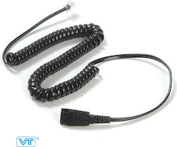 Cablu de Conexiune Căști Qd Rj9 21-01025 01 Majoritatea Telefoanelor IP Analogice