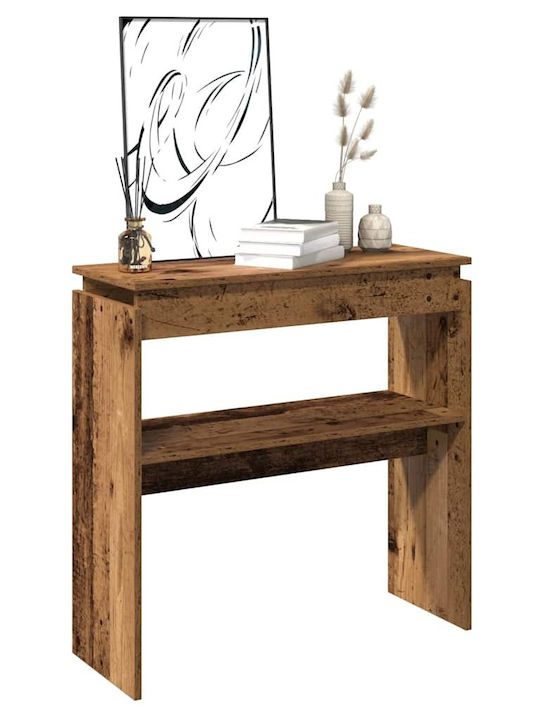 Wooden Console Table Coffee L80xW30xH102cm