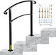 Vevor 3-Step Iron Railing Black Outdoor Use Ltfs3bhslg0000001v0