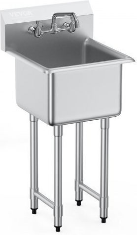 Vevor Chiuvetă comercială Single SYLSSCDCY1515HPD7V0 104.14xL45.72cm