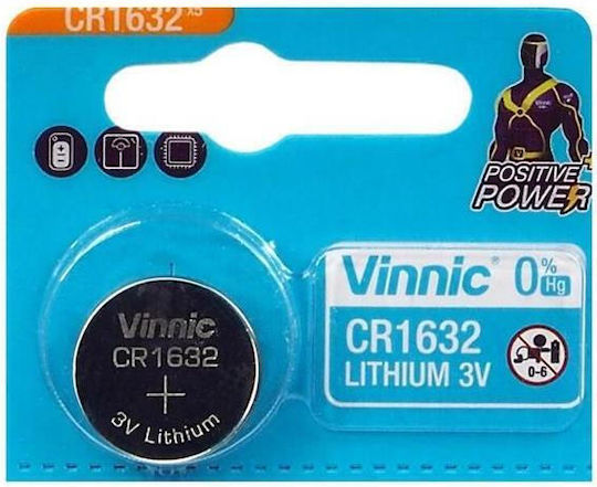 Vinnic Μπαταρία Λιθίου Ρολογιών CR1632 3V 1τμχ