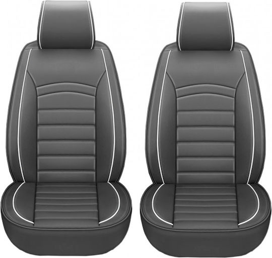 Cedauto Car Cover Set 2pcs Leather Gray