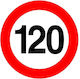 Idealstore Reflective Speed Limit Sign 120km/h