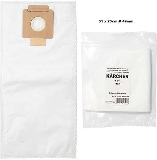 Unibags 1290 Microfiber Vacuum Cleaner Bags 5pcs Compatible with Vacuum Cleaner Karcher