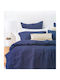 Ariete Sheet Sets Queen 240x270cm. Navy Blue 4pcs