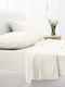 Sunshine Чаршаф King Size с Ластик 180x200+30см. Cotton Feelings 151 Бял