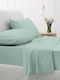 Sunshine Чаршаф Кралица с Ластик 160x200+30см. Cotton Feelings 151 Aqua