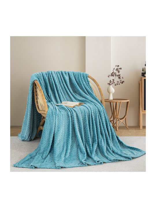Adam Home Fleece Decke Übergröße 220x240cm Aqua