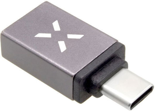 Fixed KF2341365 Конвертор USB-A Мъжки към USB-C Женски Сив