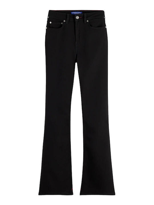 Charm Women's Jean Trousers Flared Stay Black