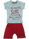 Kids' Set with Shorts Summer 2pcs Burgundy