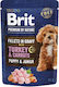 Brit Premium by Nature Υγρή Τροφή για Κουτάβια σε Φακελάκι με Γαλοπούλα, Καρότο και Κρέας 85gr