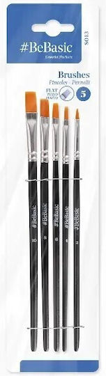 Bebasic Pinselset 5-tlg. Flach Nr. 2-4-6-8-10 S043