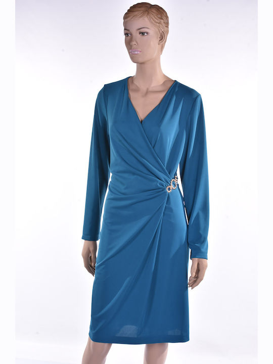 Dress Wrap Petrol Blue