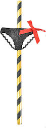 Paper Party Straws 19.7cm 4pcs 37104 Black Tpster