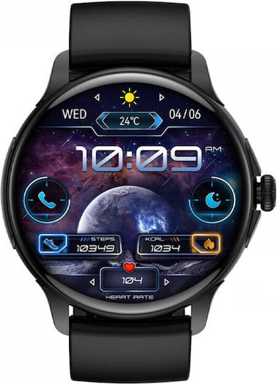 Colmi V72 50mm Smartwatch με Παλμογράφο (Μαύρο)